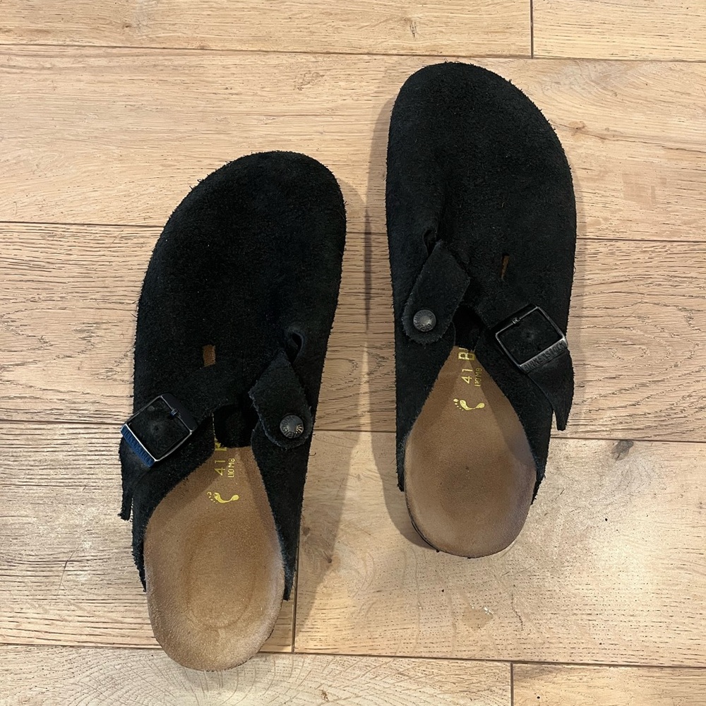 Birkenstock Black Suede Sandals